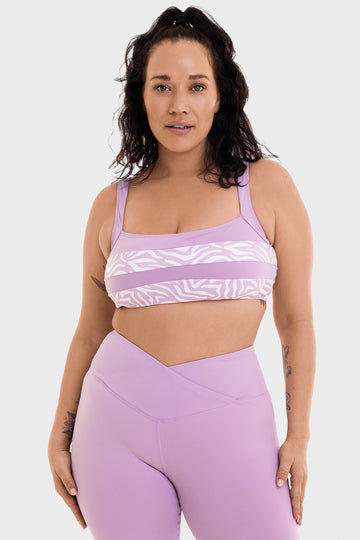 Bacon Active Sports Bra Peak Sports Bra // Purple Safari